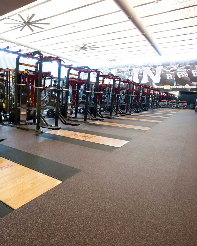 Sports flooring for functional training areas