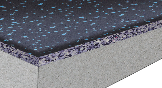 High-Performance Acoustic Flooring for Free Weight Area Option 1